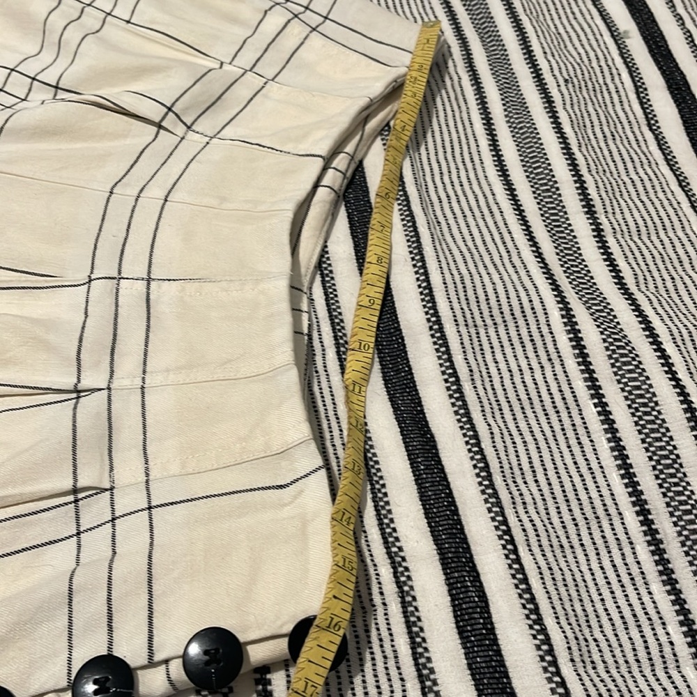 Anthropologie Maeve Pleated Black and White Culottes Pants Size 12, New W/O Tags - Picture 10 of 13